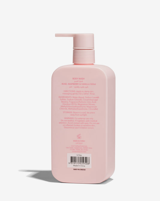 Rose, Raspberry & Vanilla Body Wash 500ml -Isla & Evie