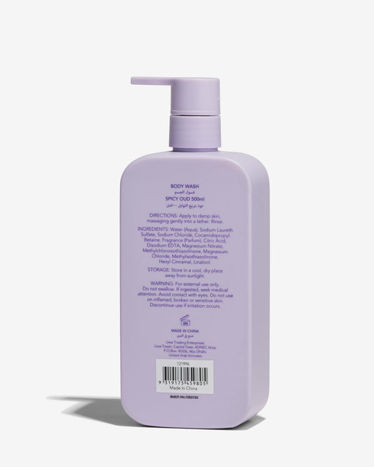 Spicy Oud Body Wash 500ml -Isla & Evie