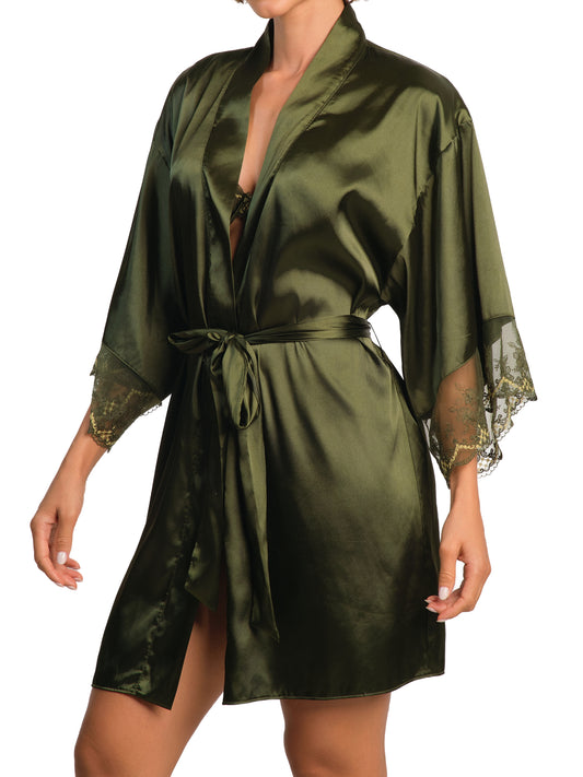 Isla & Evie Shorts Robe Rifle Green / LARGE