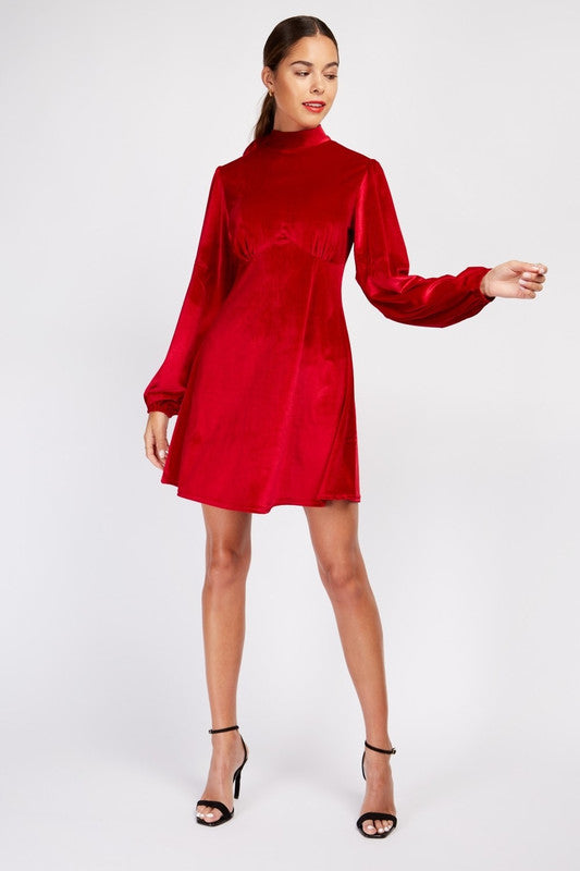 Little Mistress Red Velvet Dress