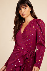 Little Mistress Berry Foil Midi