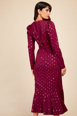 Little Mistress Berry Foil Midi