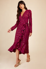 Little Mistress Berry Foil Midi