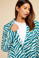 Little Mistress Green Zebra Blazer