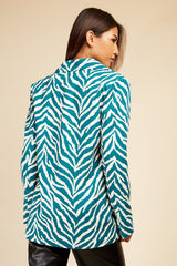 Little Mistress Green Zebra Blazer