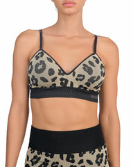 Isla & Evie Moulded Plunge Bra - Leopard Leopard / LARGE