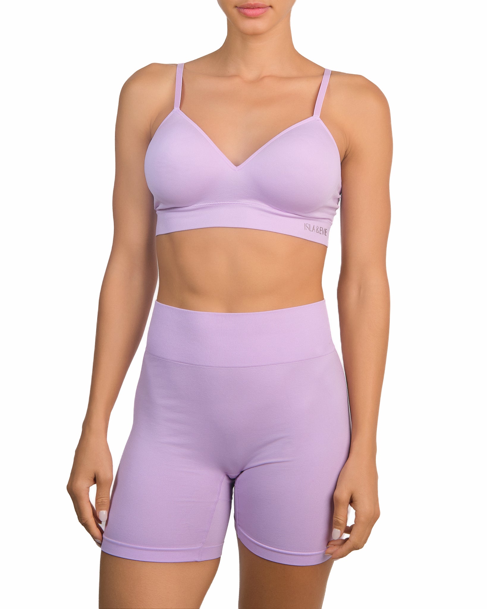 Isla & Evie Moulded Plunge Bra - Lilac Lilac / LARGE