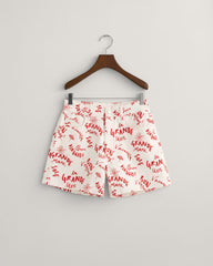 Text Print Shorts