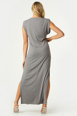 Little Mistress Grey Midi Dress