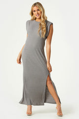 Little Mistress Grey Midi Dress