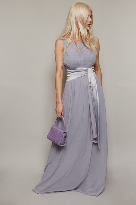 Little Mistress Satin Maxi Dress