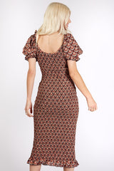 Little Mistress Printed Bodycon Dress