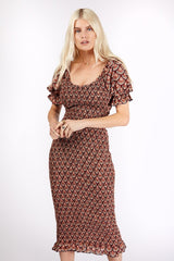 Little Mistress Printed Bodycon Dress