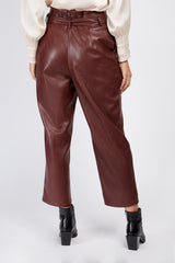 Little Mistress Red Pu Trousers