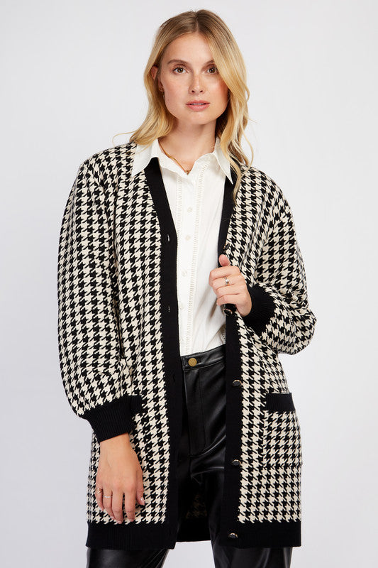 Little Mistress Houndstooth Cardigan