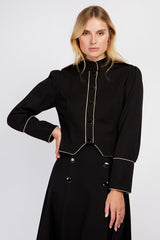 Little Mistress Black Button Jacket