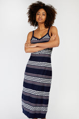 Little Mistress Navy Knit Midi