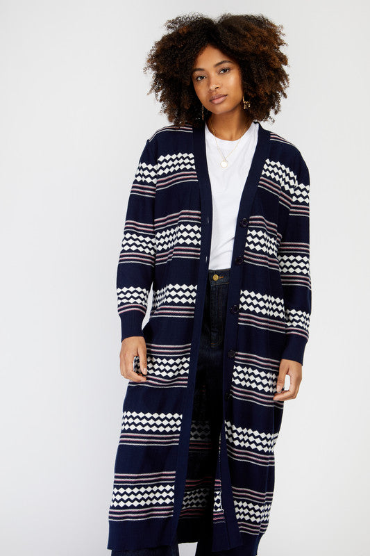 Little Mistress Navy Knit Cardigan