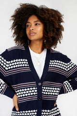 Little Mistress Navy Knit Cardigan