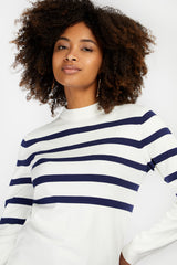 Little Mistress Navy Stripe Top