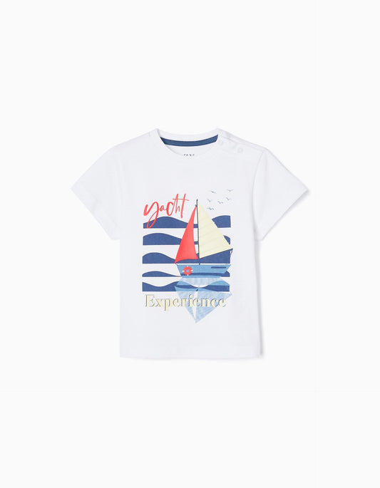 Zippy Cotton T-Shirt For Baby Boys Yacht