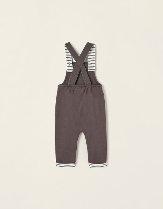 Newborn Dark Grey Dungarees