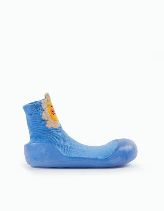 Zippy Baby Boy Blue Night Socks With Rubber Sole