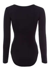 Skiny Bodysuit Long Sleeved Black