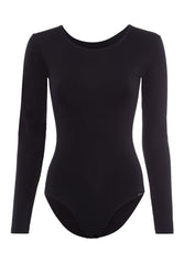 Skiny Bodysuit Long Sleeved Black