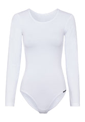 Skiny Bodysuit Long Sleeved White