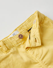 Zippy Chino Shorts With Belt For Baby Boys, Yellow