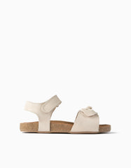 Zippy Girls Suede Sandals With Bow