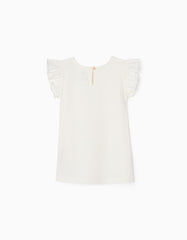 Zippy Cotton Sleeveless T-Shirt With Frills For Girls