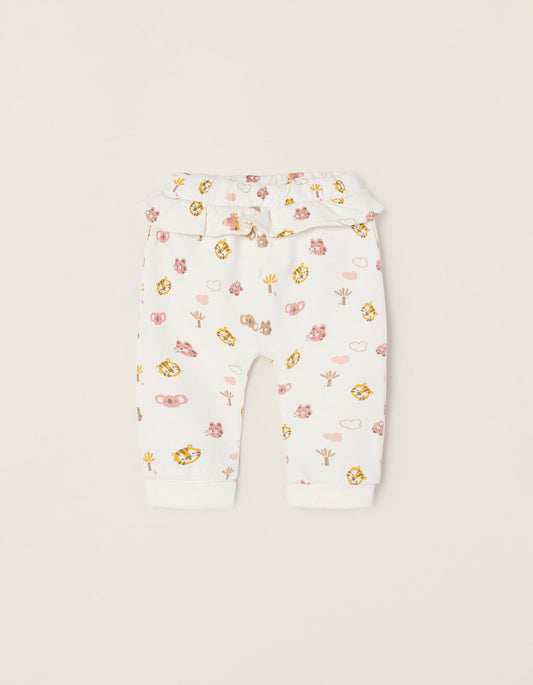 Zippy Newborn Baby Girls 'Jungle Animals' Cotton Trousers