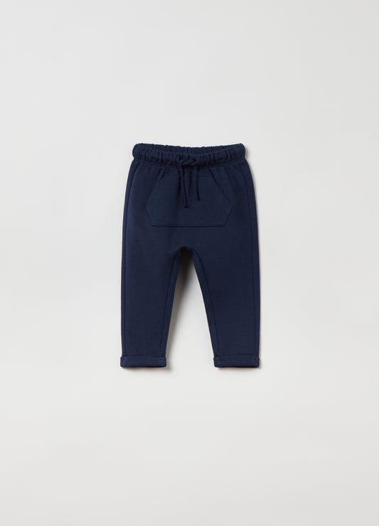 OVS Cotton Joggers With Pouch Pocket