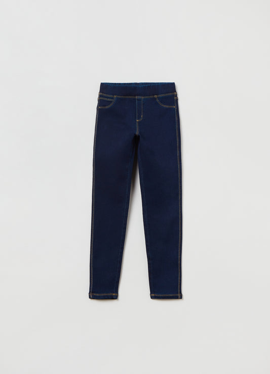 OVS Kid Girls Jeggings In Denim French Terry