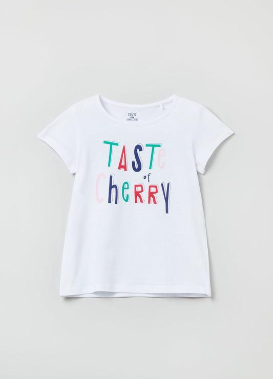 OVS Girls Taste Of Cherry Slogan T-Shirt