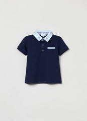 OVS Baby Boy  Contrast Collar And Pocket Trim Polo Shirt