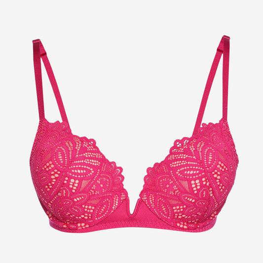 LS Lingerie Lace Detail Plunge Bra