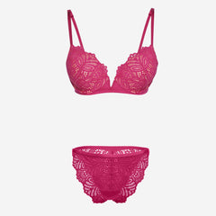 LS Lingerie Lace Detail Plunge Bra