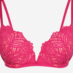 LS Lingerie Lace Detail Plunge Bra