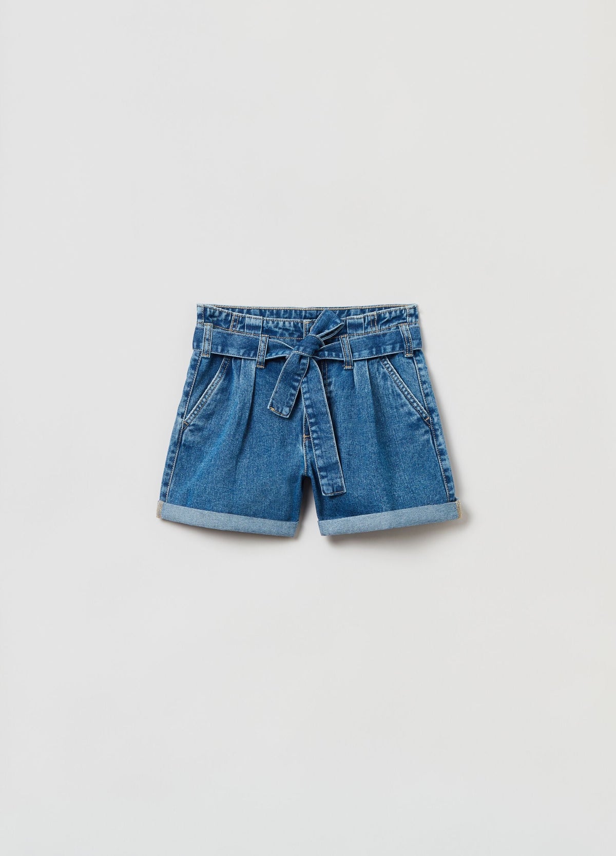 OVS Denim Shorts With Belt