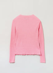 OVS Long-Sleeved T-Shirt With Scalloped Trims