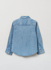 OVS HOUSEBRAND Denim Shirt With Striped Weave