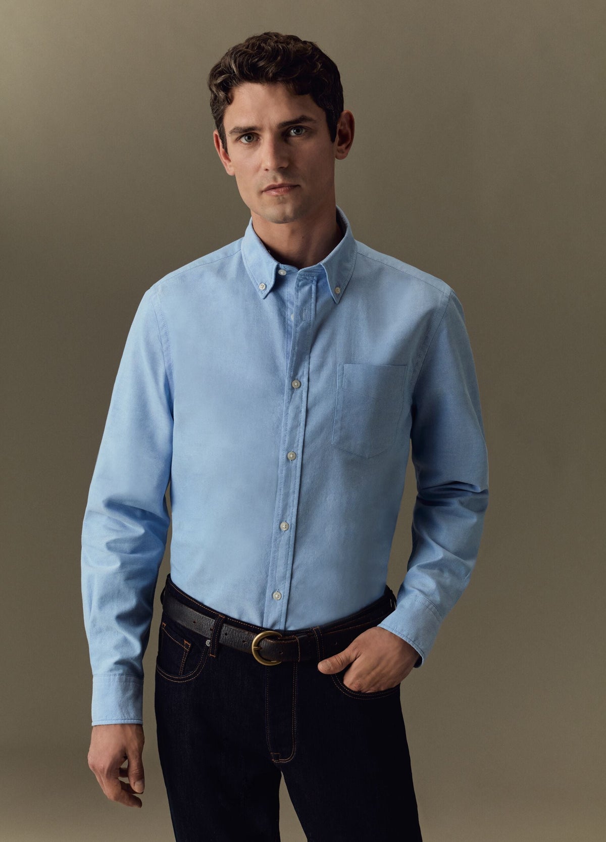 OVS PIOMBO Piombo Oxford Cotton Shirt