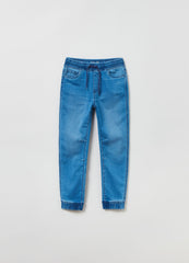 OVS Stretch Denim Joggers With Drawstring