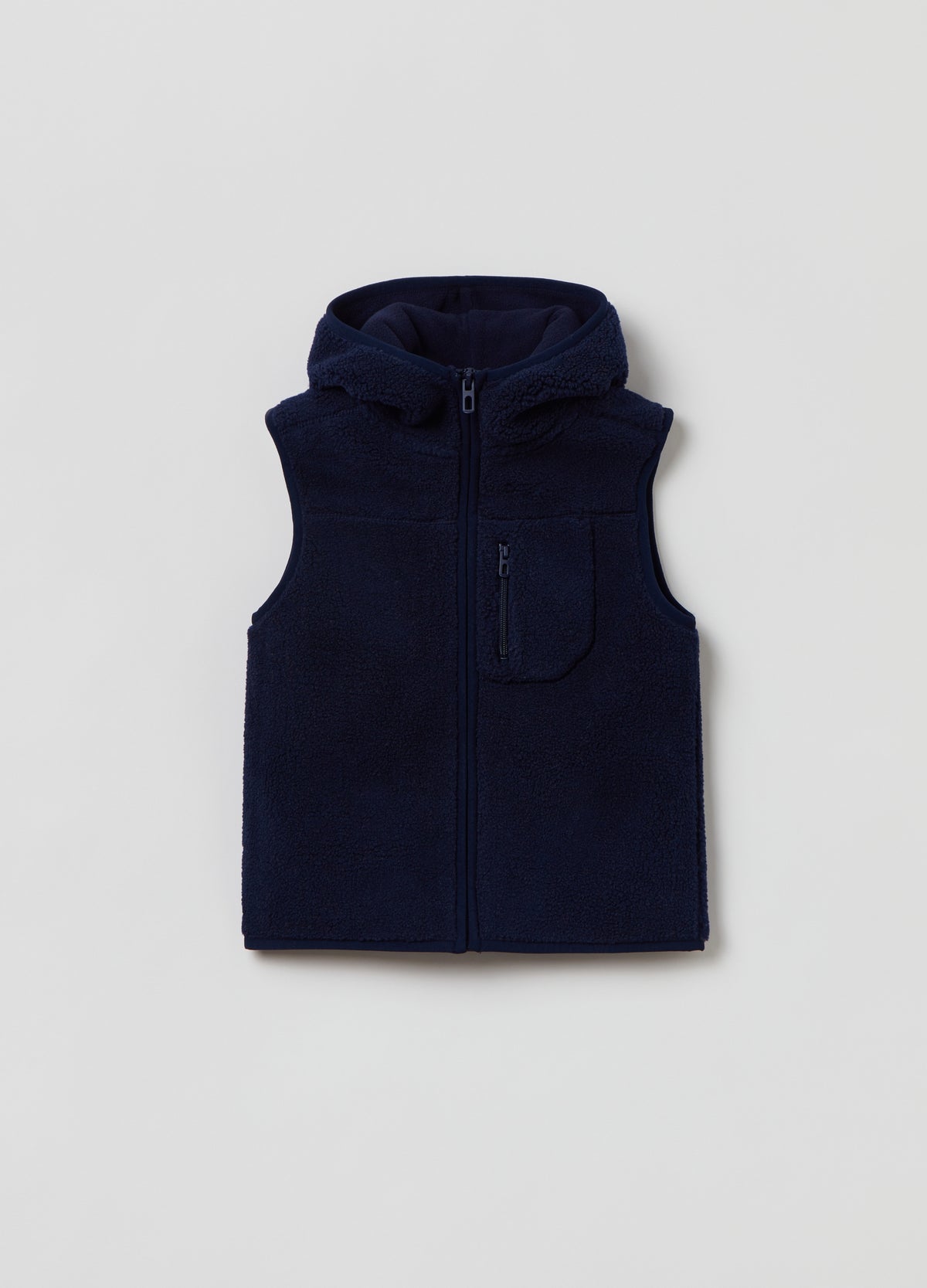 OVS Kid Boys Sherpa Gilet With Hood