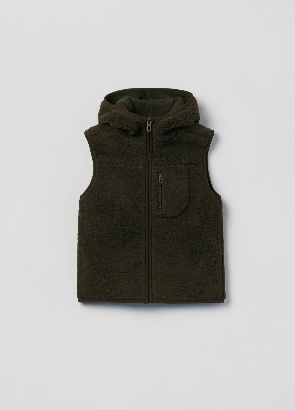 OVS Kid Boys Sherpa Gilet With Hood