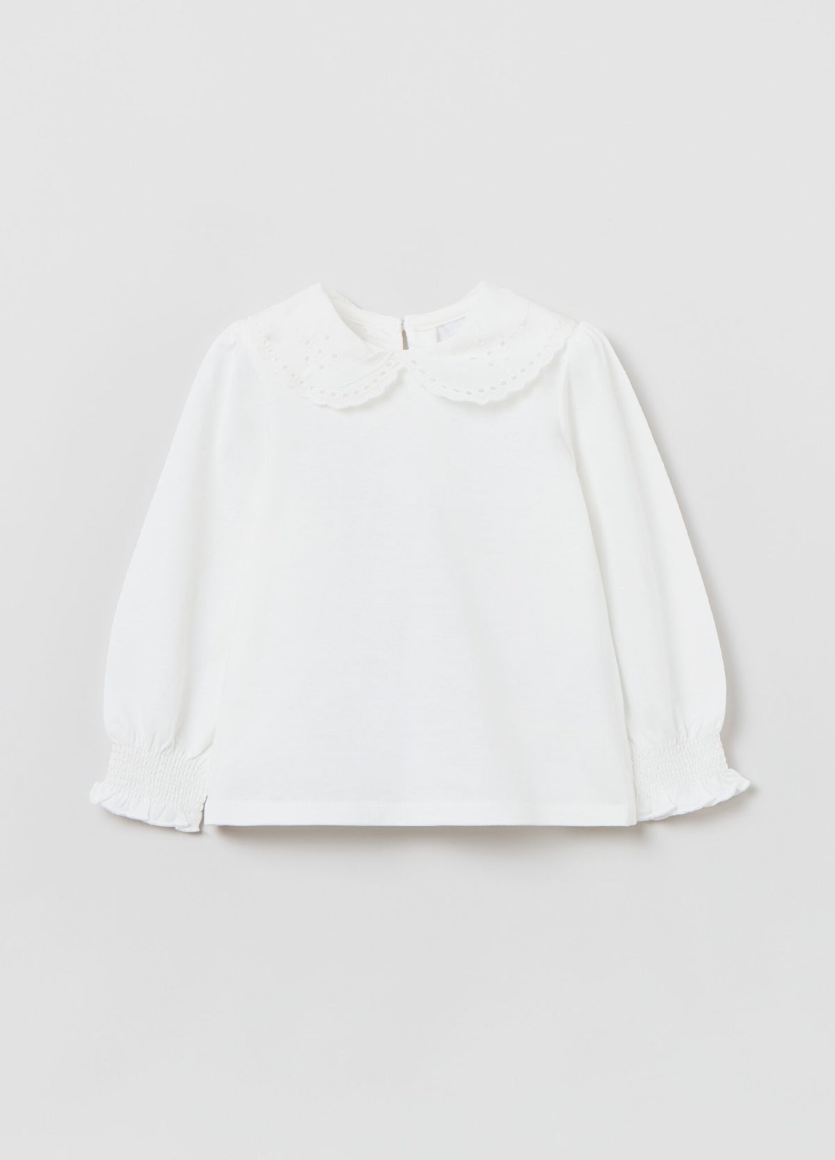 OVS T-Shirt With Broderie Anglaise Collar