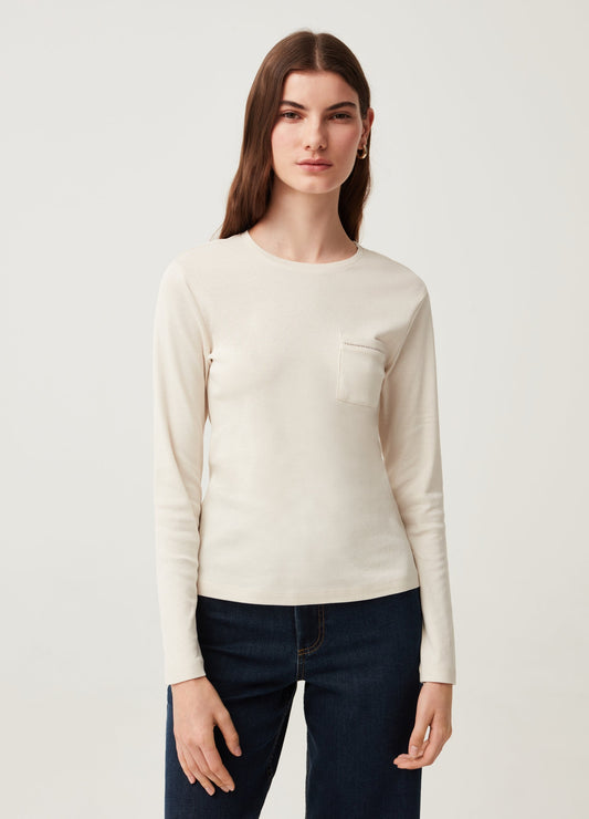 OVS Womens Long-Sleeved T-Shirt With Pocket